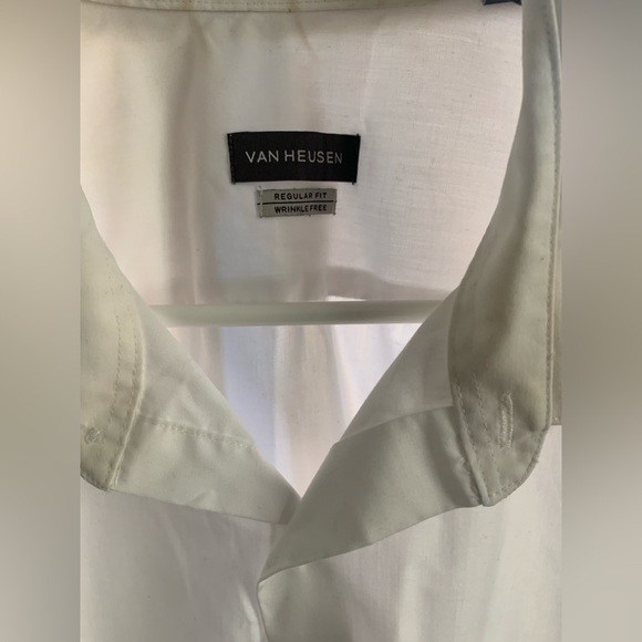 Men’s Van Heusen Regular Fit Dress shirt, 17 34/35, white color, long sleeve - Picture 2 of 2